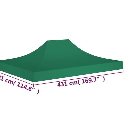 Tag til festtelt 4,5x3 m 270 g/m² grøn