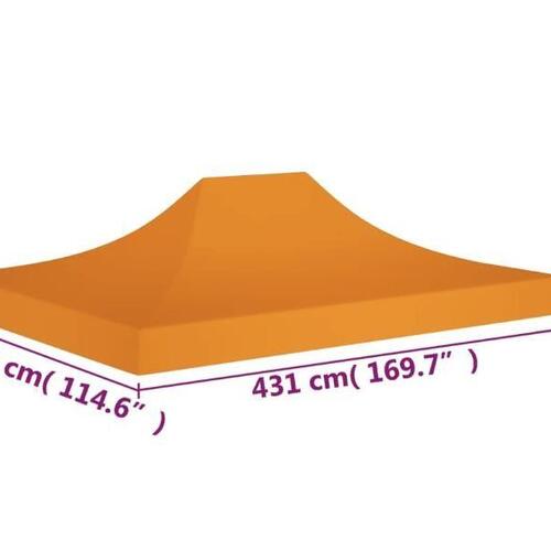 Tag til festtelt 4,5x3 m 270 g/m² orange