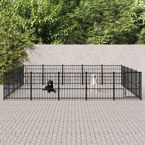 Udendørs hundegård 23,52 m² stål