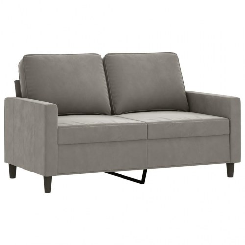 2-personers sofa 120 cm velour lysegrå