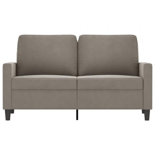 2-personers sofa 120 cm velour lysegrå