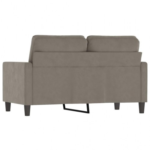 2-personers sofa 120 cm velour lysegrå