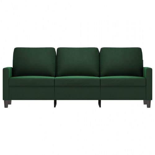 3-personers sofa 180 cm fløjl mørkegrøn