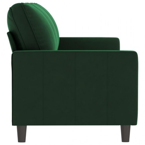 3-personers sofa 180 cm fløjl mørkegrøn