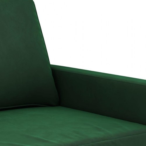 3-personers sofa 180 cm fløjl mørkegrøn
