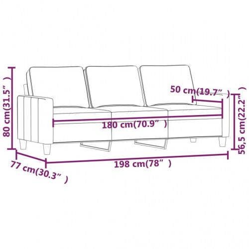 3-personers sofa 180 cm fløjl mørkegrøn