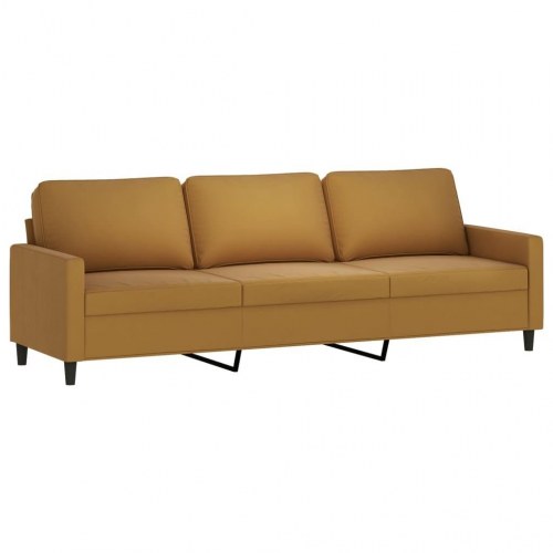 3-personers sofa 210 cm fløjl brun