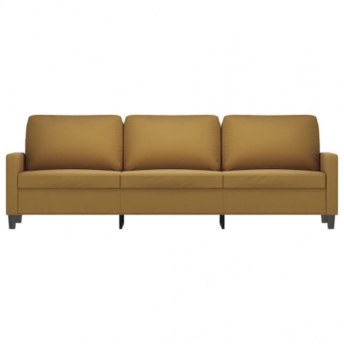 3-personers sofa 210 cm fløjl brun