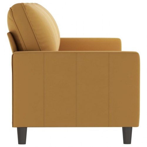 3-personers sofa 210 cm fløjl brun