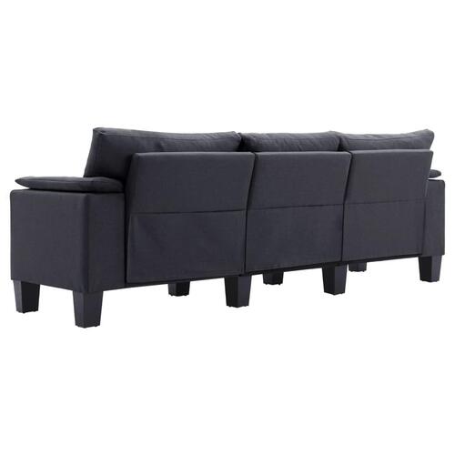 3-personers sofa stof mørkegrå