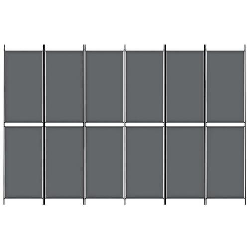 5-panels rumdeler 300x200 cm stof antracitgrå