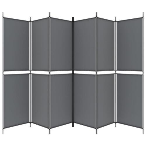 5-panels rumdeler 300x200 cm stof antracitgrå
