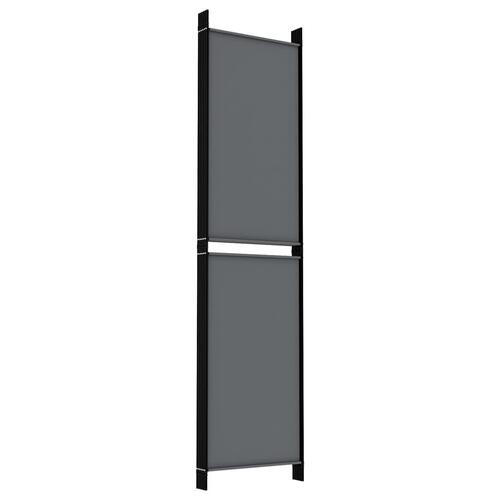 5-panels rumdeler 300x200 cm stof antracitgrå