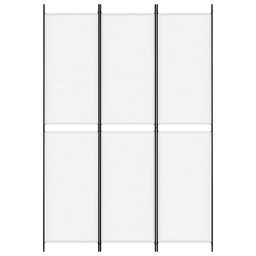 3-panels rumdeler 150x220 cm stof hvid