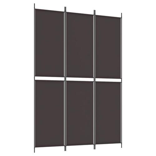 3-panels rumdeler 150x220 cm stof brun
