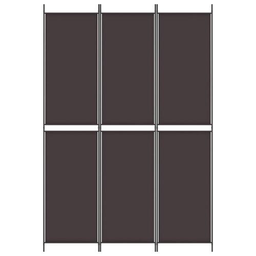 3-panels rumdeler 150x220 cm stof brun