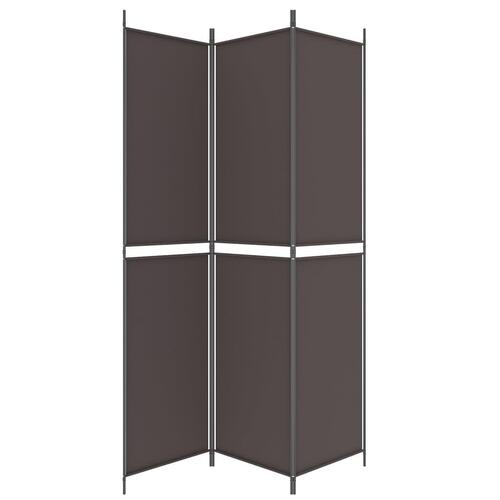 3-panels rumdeler 150x220 cm stof brun