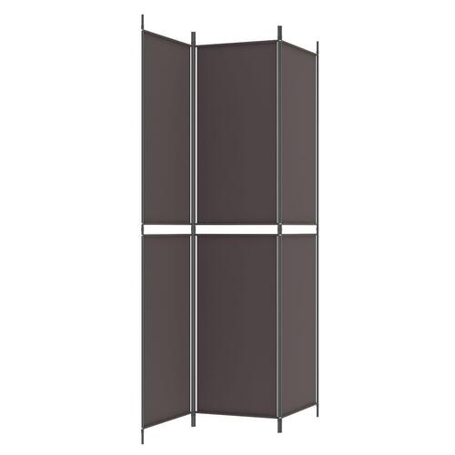 3-panels rumdeler 150x220 cm stof brun