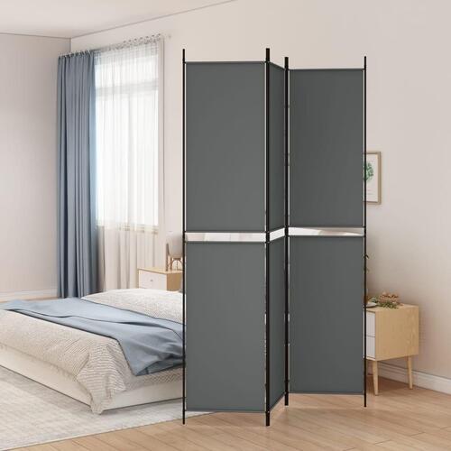 3-panels rumdeler 150x220 cm stof antracitgrå