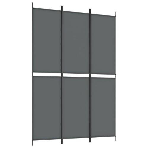 3-panels rumdeler 150x220 cm stof antracitgrå