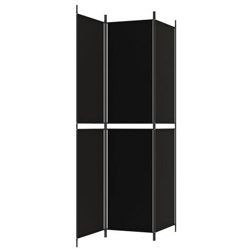 3-panels rumdeler 150x220 cm stof sort