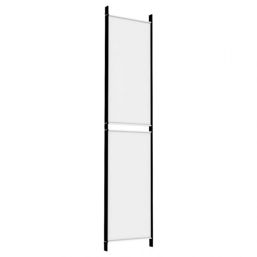 4-panels rumdeler i stof - hvid, 200 × 220 cm