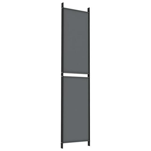 4-panels rumdeler 200x220 cm stof antracitgrå