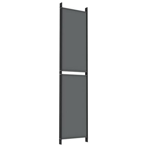 5-panels rumdeler 250x220 cm stof antracitgrå
