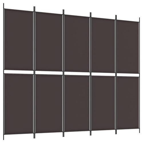 6-panels rumdeler 300x220cm stof brun