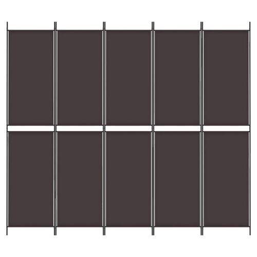 6-panels rumdeler 300x220cm stof brun