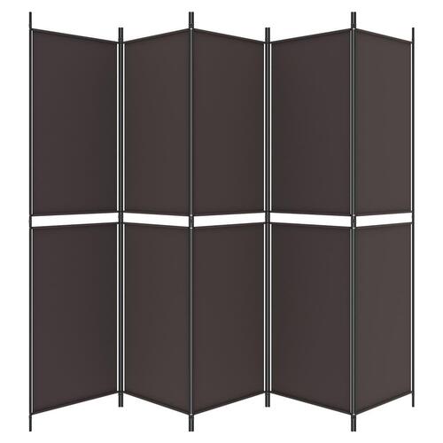 6-panels rumdeler 300x220cm stof brun