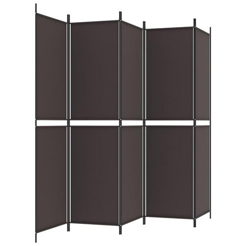 6-panels rumdeler 300x220cm stof brun