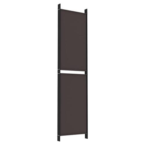 6-panels rumdeler 300x220cm stof brun