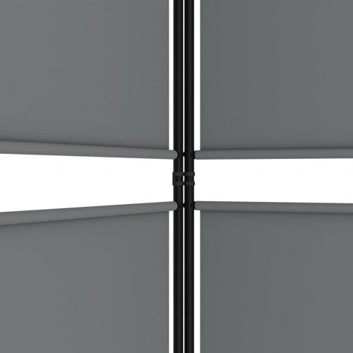 6-panels rumdeler i stof - 300 × 220 cm, antracitgrå