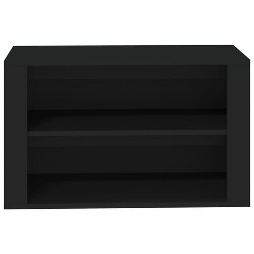 Skoreol 75x35x45 cm konstrueret træ sort