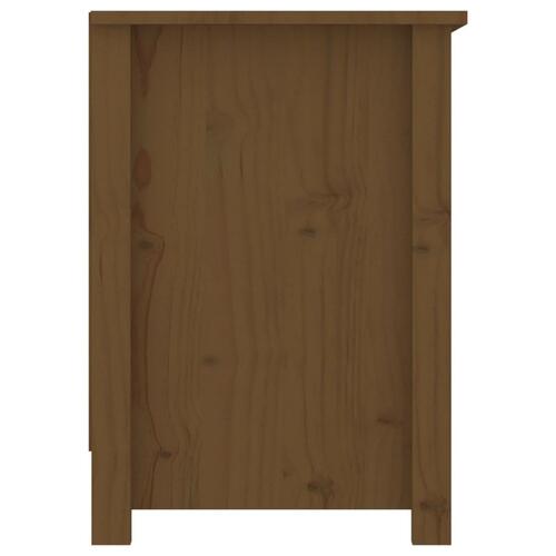 Tv-bord 103x36,5x52 cm massivt fyrretræ gyldenbrun