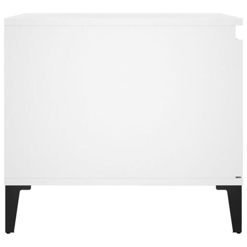 Sofabord 100x50x45 cm konstrueret træ hvid