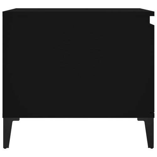 Sofabord 100x50x45 cm konstrueret træ sort