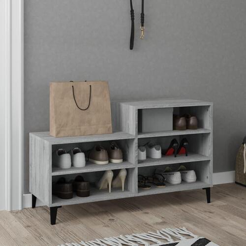 Skoskab 102x36x60 cm konstrueret træ grå sonoma-eg