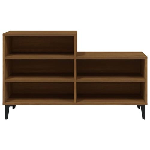 Skoskab 102x36x60 cm konstrueret træ brun egetræ