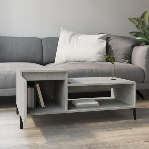 Sofabord 100x50x45 cm konstrueret træ betongrå