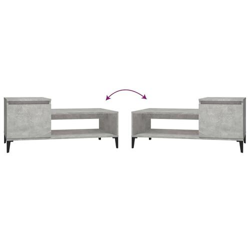 Sofabord 100x50x45 cm konstrueret træ betongrå