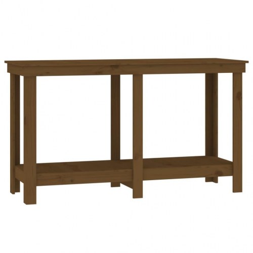 Arbejdsbord 140x50x80 cm massivt fyrretræ gyldenbrun