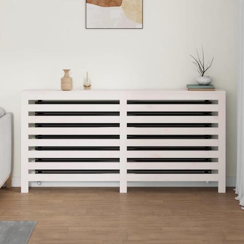 Radiatorskjuler 169x19x84 cm massivt fyrretræ hvid