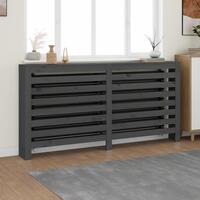 Radiatorskjuler 169x19x84 cm massivt fyrretræ grå
