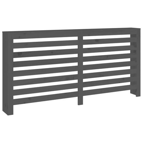 Radiatorskjuler 169x19x84 cm massivt fyrretræ grå