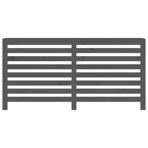 Radiatorskjuler 169x19x84 cm massivt fyrretræ grå