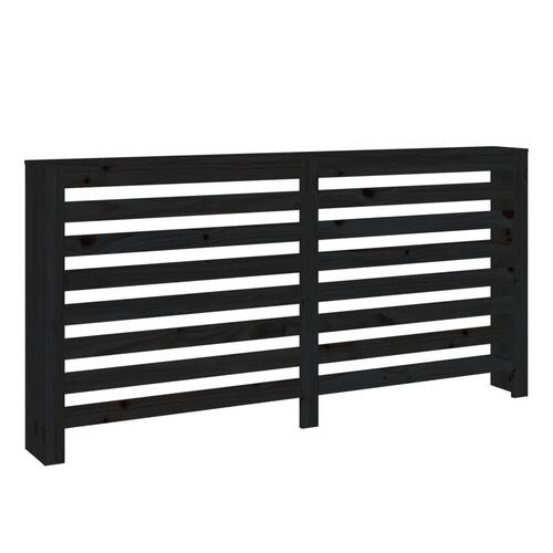 Radiatorskjuler 169x19x84 cm massivt fyrretræ sort