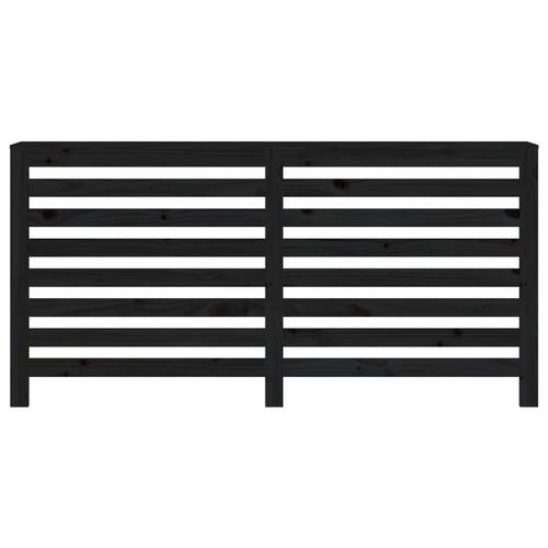 Radiatorskjuler 169x19x84 cm massivt fyrretræ sort