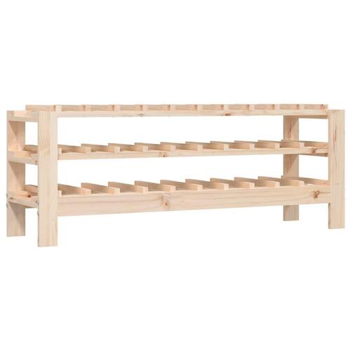 Vinreol 109,5x30x42 cm massivt fyrretræ